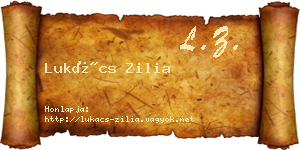 Lukács Zilia névjegykártya