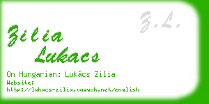 zilia lukacs business card