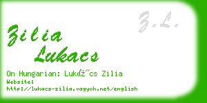 zilia lukacs business card